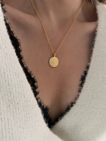 Moon Disc Necklace (Studio Seconds)