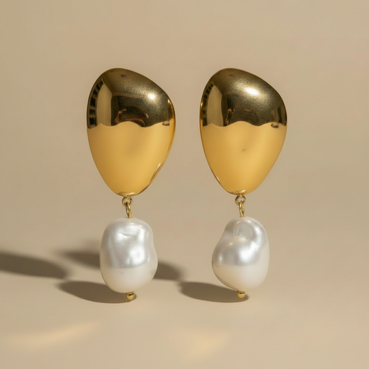 Organic Pearl Drop Earrings