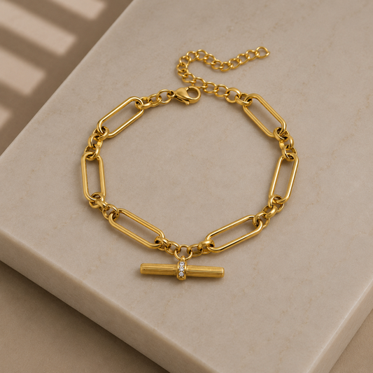 T Bar Link Bracelet