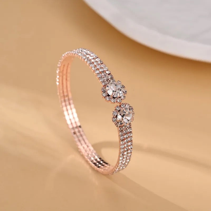Geometric Flower Bangle