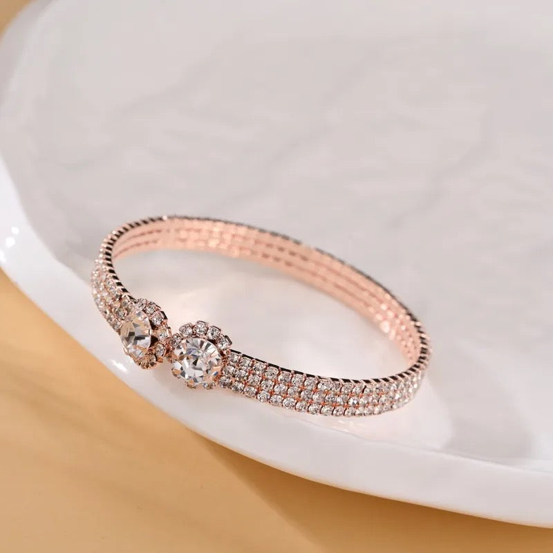 Geometric Flower Bangle