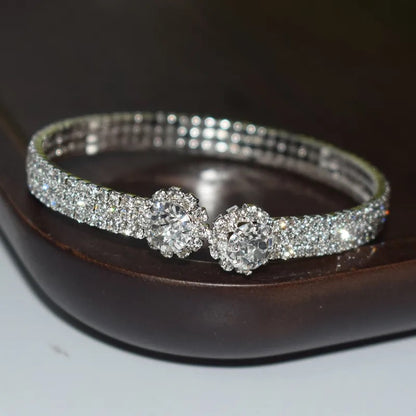 Geometric Flower Bangle