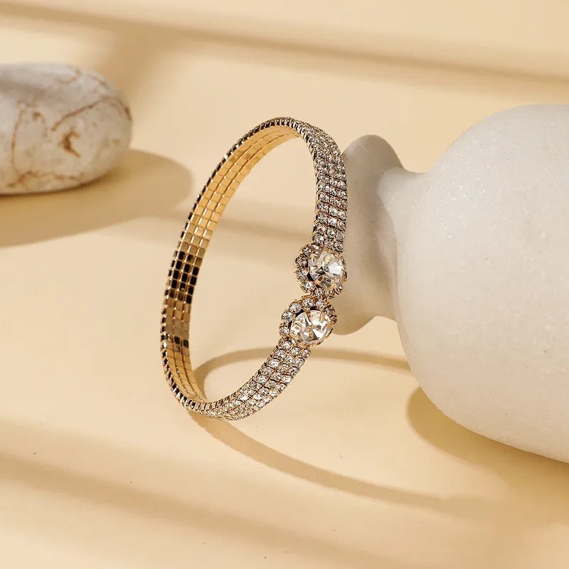Geometric Flower Bangle