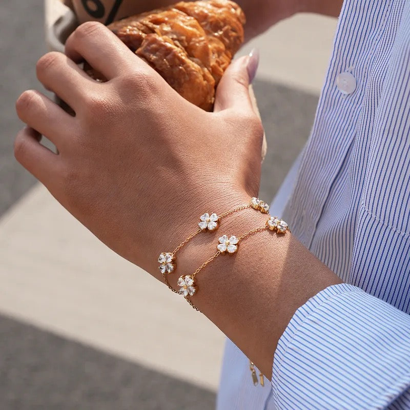 Four-Leaf Clover Handmade Bracelet