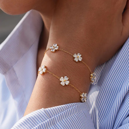 Four-Leaf Clover Handmade Bracelet