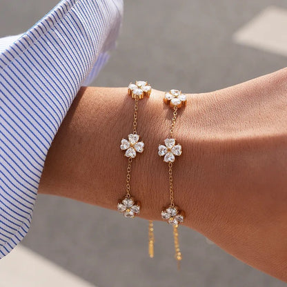 Four-Leaf Clover Handmade Bracelet