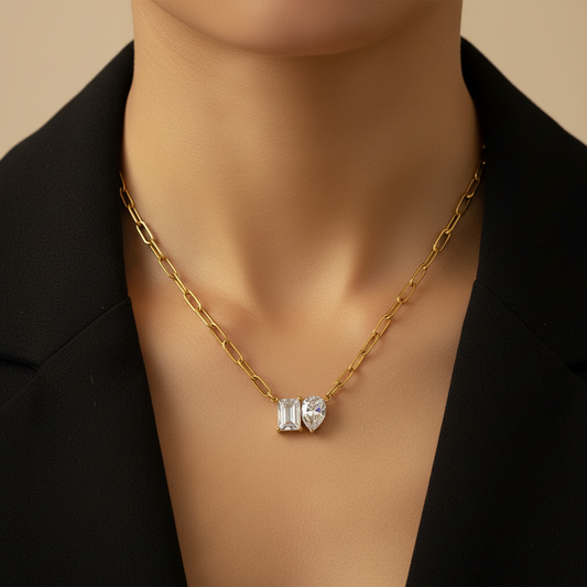 Double Stone Link Chain