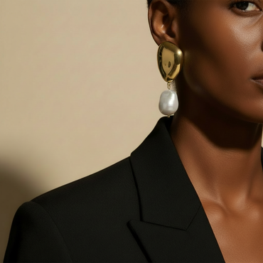 Organic Pearl Drop Earrings