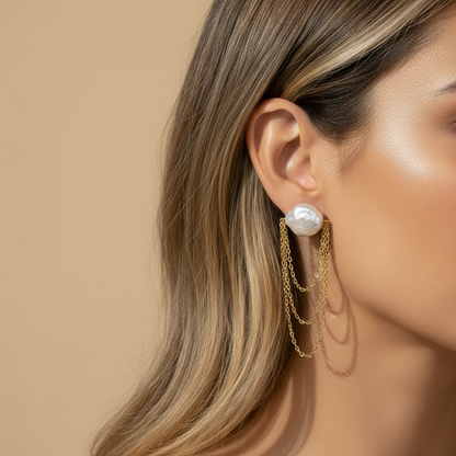 Pearl Chain Earrings